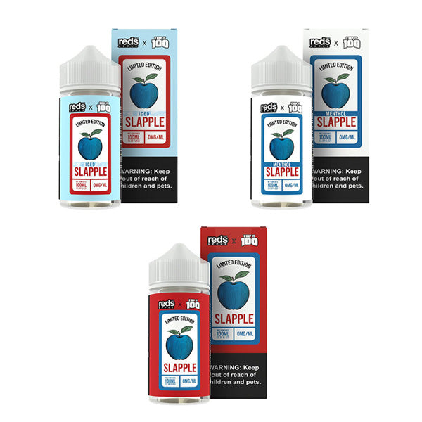7Daze Keep It 100 Series TFN 100mL | 0mg (Freebase) (Reds Apple x Blue Slushie) with Packaging
