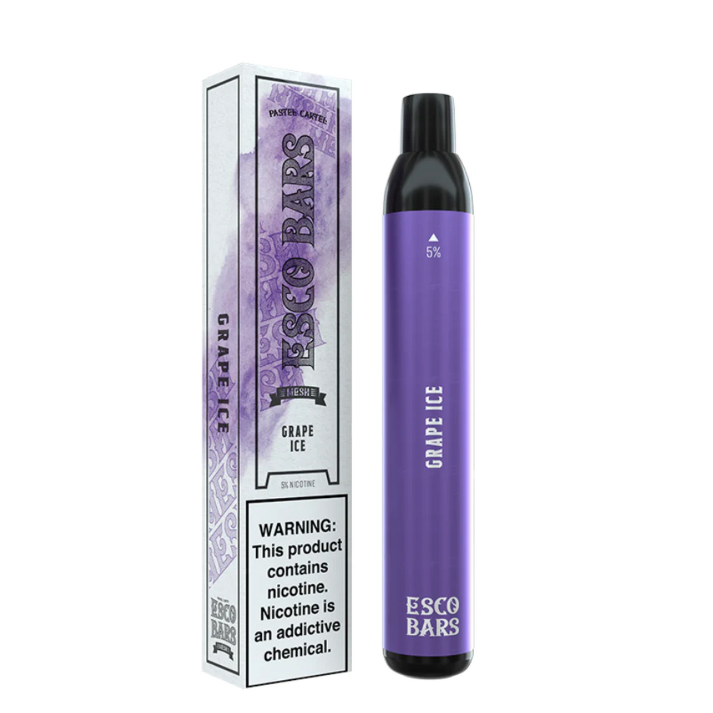 Esco Bars Carsonator Mesh Disposable | 2500 Puffs | 6mL | 50Mg | MOQ 10 | Grape Soda with Packaging