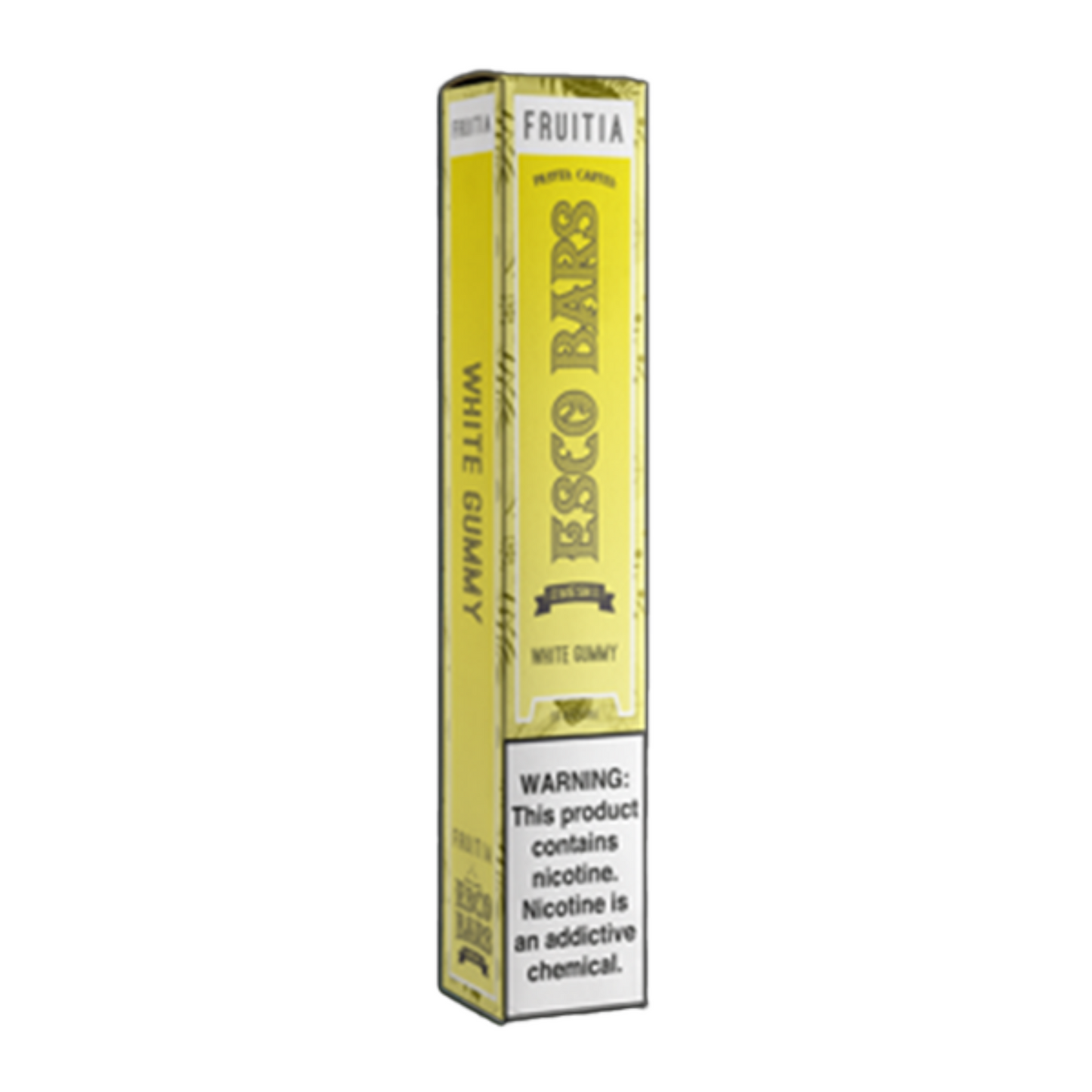 Fruitia Esco Bars Mesh Disposable 2500 Puffs 6mL 50mg | MOQ 10 | White Gummy with Packaging