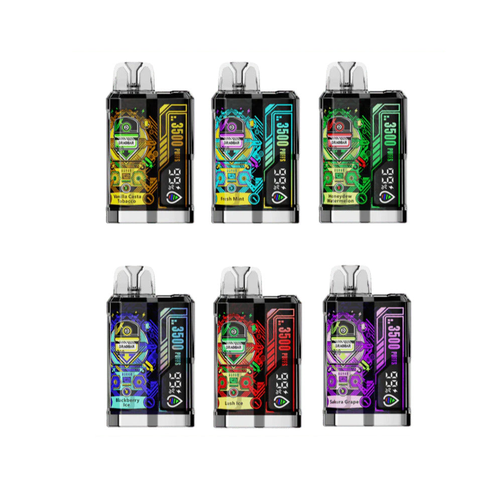ZOVOO - DRAGBAR B3500 Disposable | 5000 Puffs | 8mL | 50mg | MOQ 10 | Group Photo