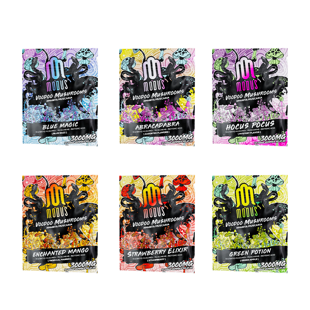 Modus Voodoo Mushroom Gummies (3000mg 6ct Pouch) | Group Photo