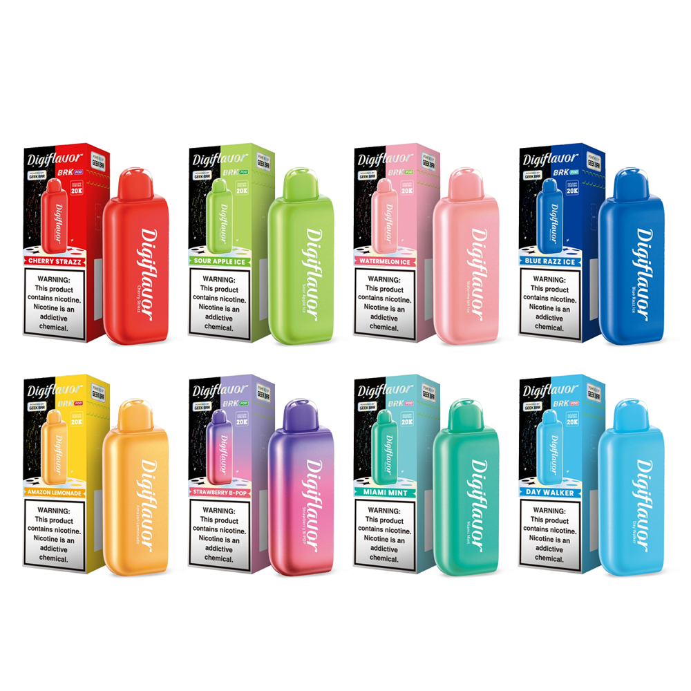 Geek Bar Digi Flavor BRK Pods | 20000 Puff | 12mL | 50mg | (Pod Only) | MOQ 5 | Group Photo