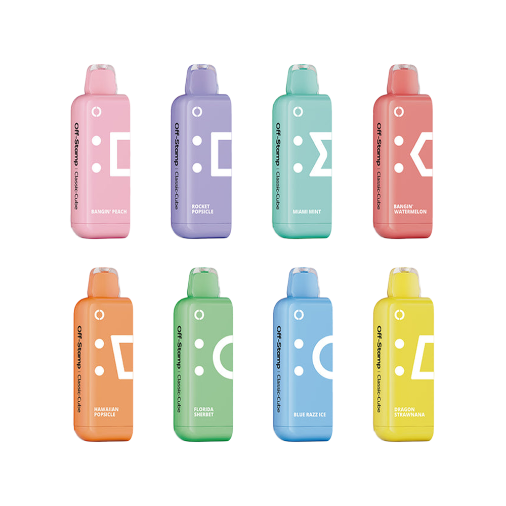 Off Stamp X Cube Disposable POD | 25000 Puff | 18mL | 50mg | MOQ 5 | Group Photo