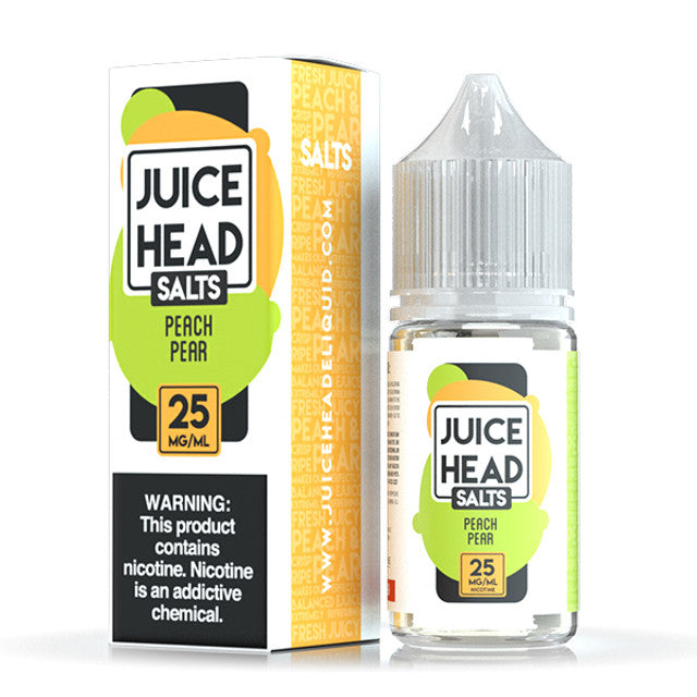 Juice Head Salt Series E-Liquid | 30mL | 25mg | Salt Nic | Peach Pear with packaging