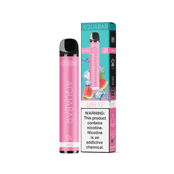 AquaBar Disposable 2800 Puffs 7mL 50mg | MOQ 10 Lush Ice