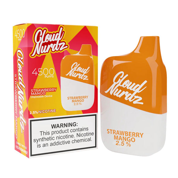Cloud Nurdz Disposable 4500 Puffs 12mL 50mg | MOQ 10 Strawberry Mango with Packaging
