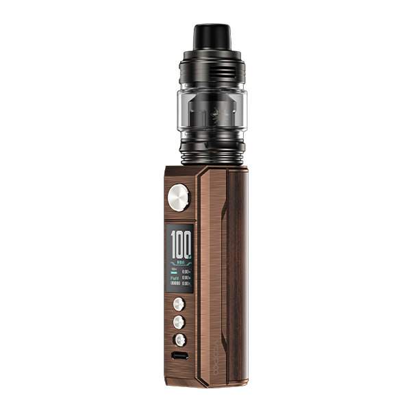 VooPoo Drag M100S Kit | Antique Brass Padauk
