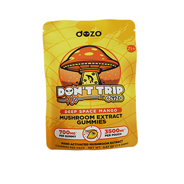Dozo Don’t Trip Mushroom Gummies (3500mg 5ct Pouch)- Deep Space Mango