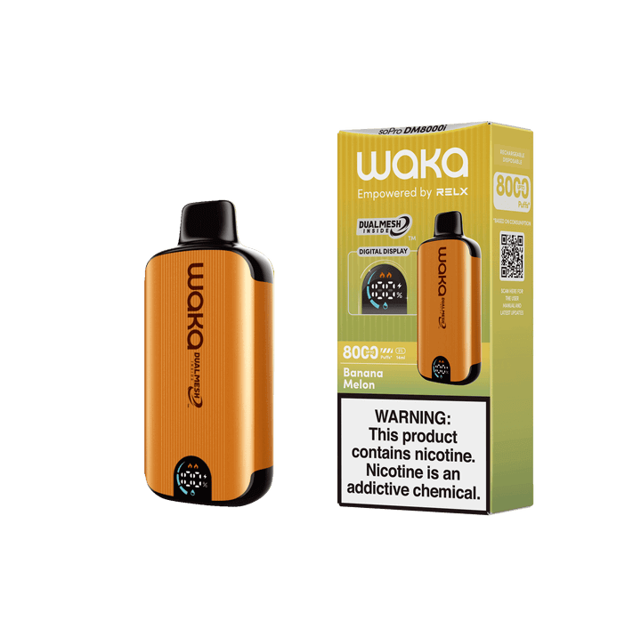 WAKA SoPro DM8000 Disposable | 8000 Puffs | 14mL | 50mg | MOQ 10 | Banana Melon with Packaging