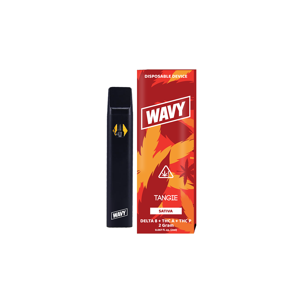 Wavy D8 + THCA + THCP Disposable (2g) Tangie with Packaging