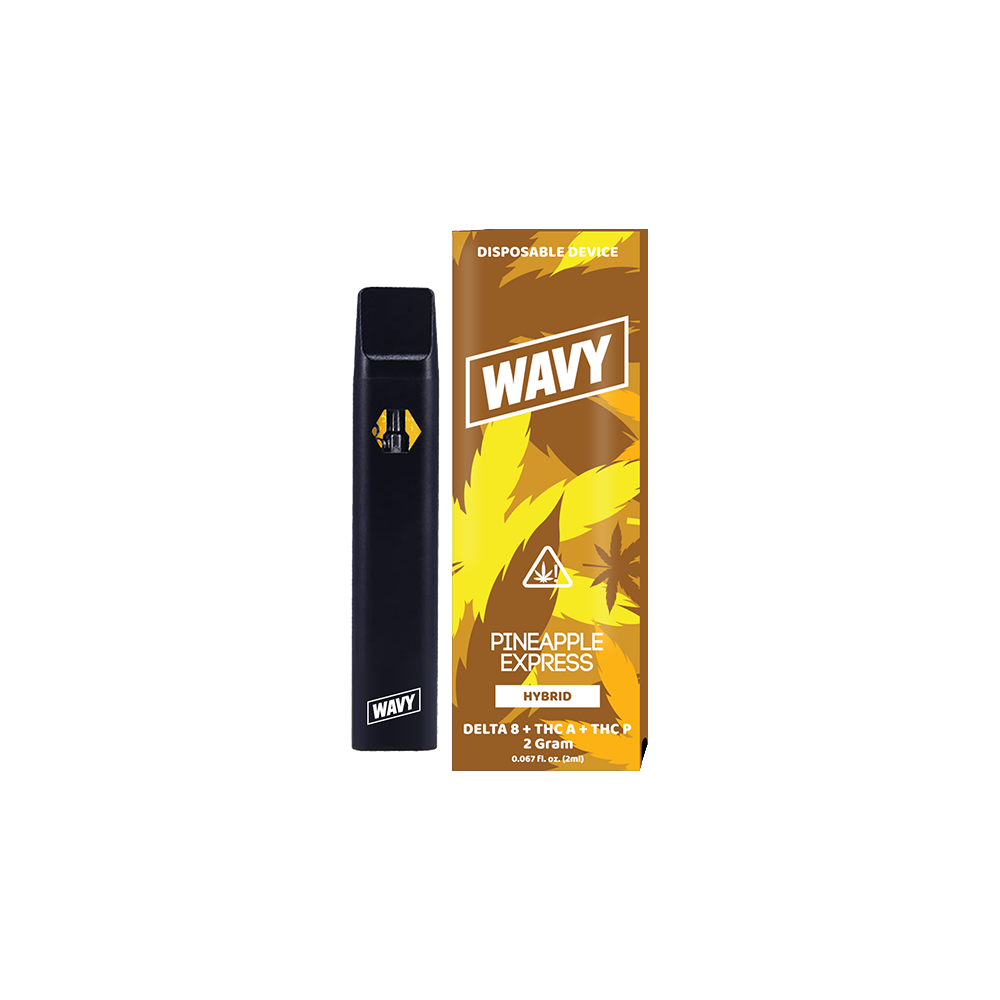 Wavy D8 + THCA + THCP Disposable (2g) Pineapple Express with Packaging
