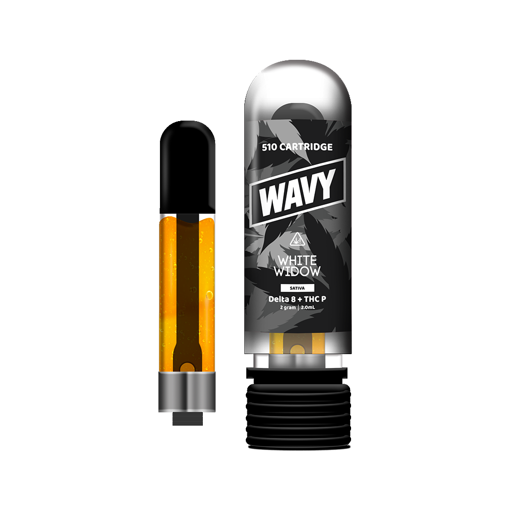 Wavy D8 + THCP Cartridges (2g) White Widow with Packaging