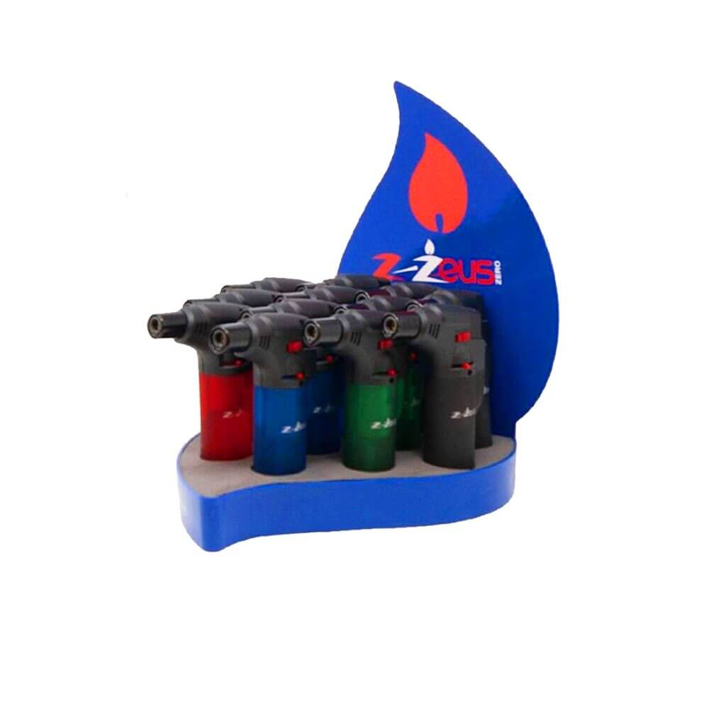 Newport Z-Zues Micro Torch Lighters (12pc Display) Assorted Colors