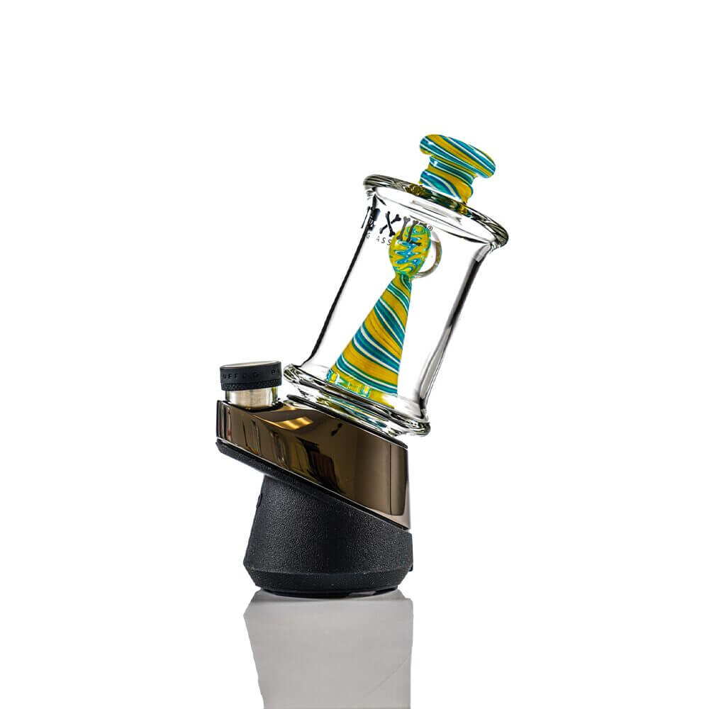 MKGlass TXAT85 Toxic Candyland Puffco Glass Attachment Yellow