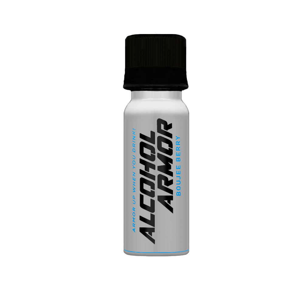 Alcohol Armor Hangover Prevention Shots (60mL)(12-Pack Box) Boujee Berry