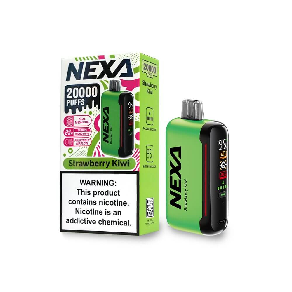 NEXA N20000 Disposable | 20000 Puffs | 20mL | 50mg | MOQ 5 | Strawberry Kiwi with Packaging