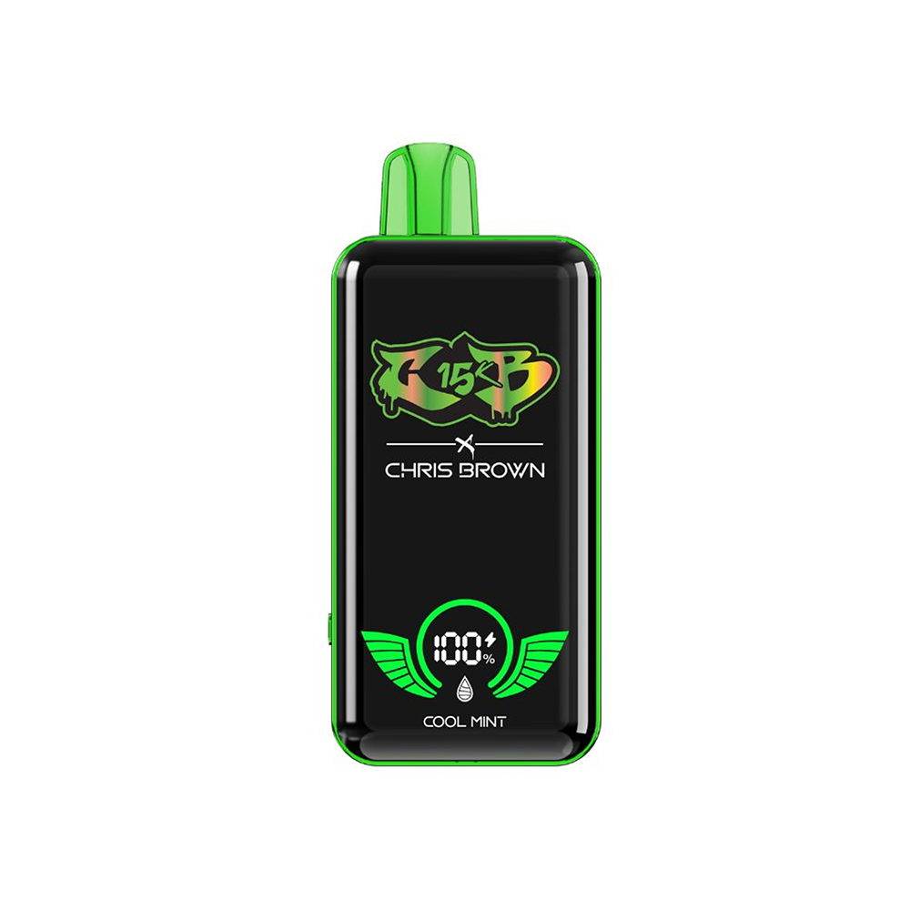 Chris Brown CB15K Disposable | 15000 Puffs | 15mL | 50mg | MOQ 5 | Cool Mint