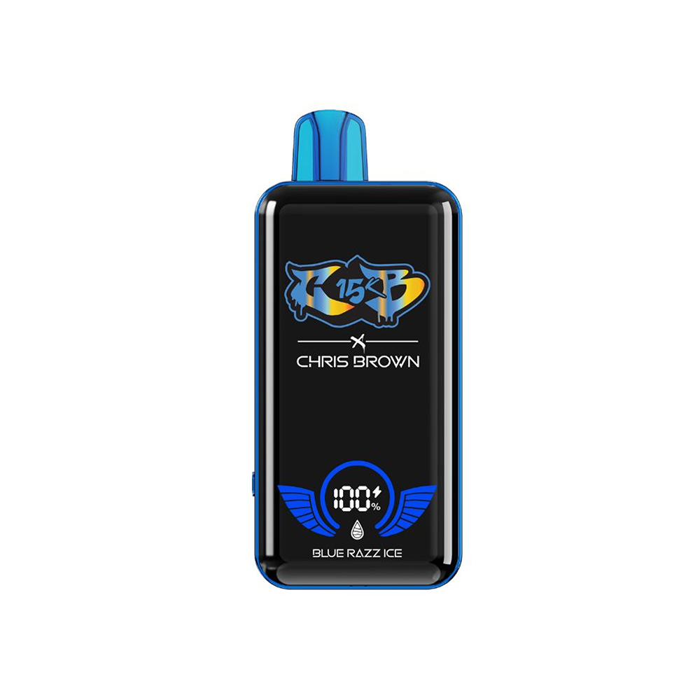 Chris Brown CB15K Disposable | 15000 Puffs | 15mL | 50mg | MOQ 5 | Blue Razz Ice