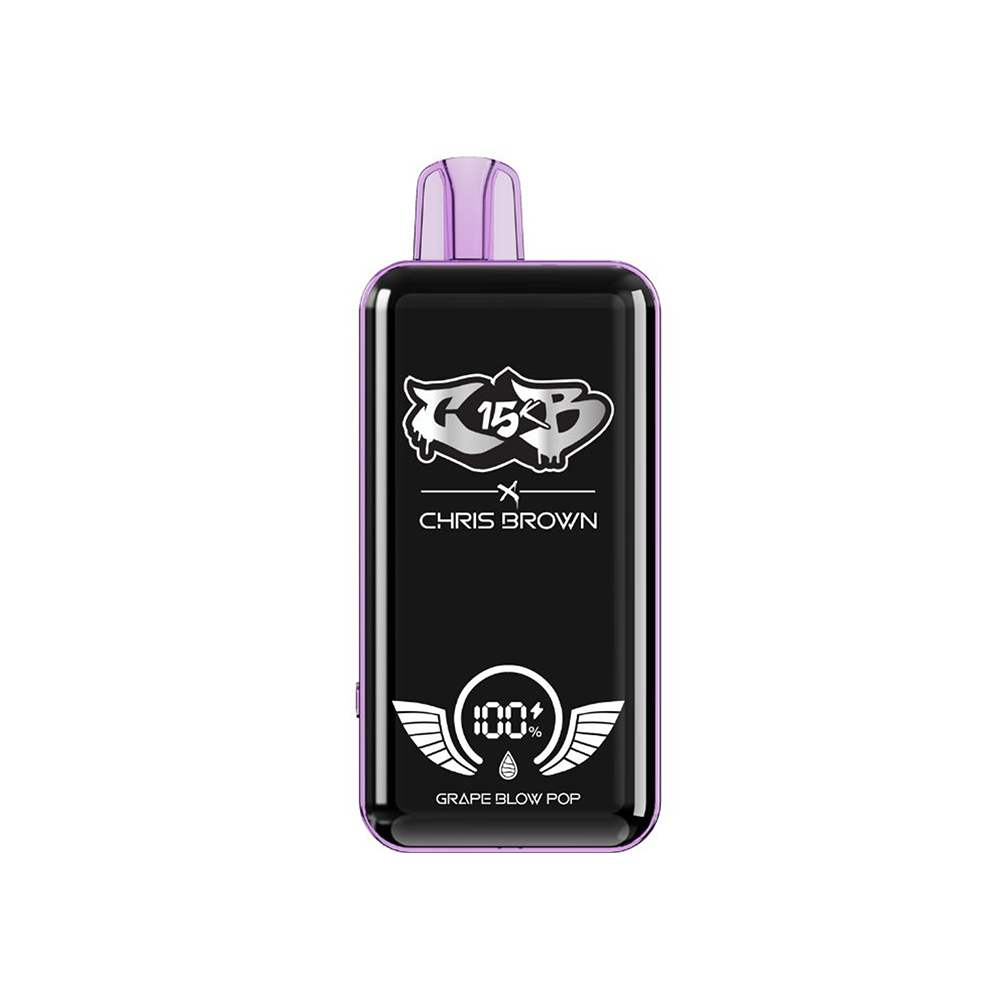 Chris Brown CB15K Disposable | 15000 Puffs | 15mL | 50mg | MOQ 5 | Grape Blow Pop