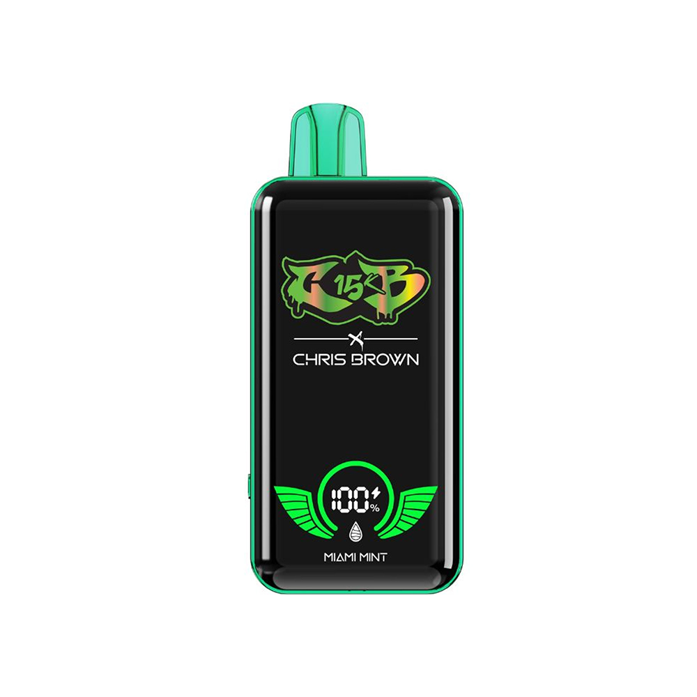 Chris Brown CB15K Disposable | 15000 Puffs | 15mL | 50mg | MOQ 5 | Miami Mint