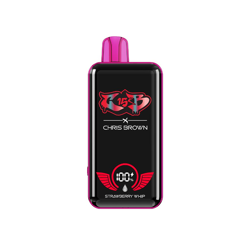 Chris Brown CB15K Disposable | 15000 Puffs | 15mL | 50mg | MOQ 5 | Strawberry Whip