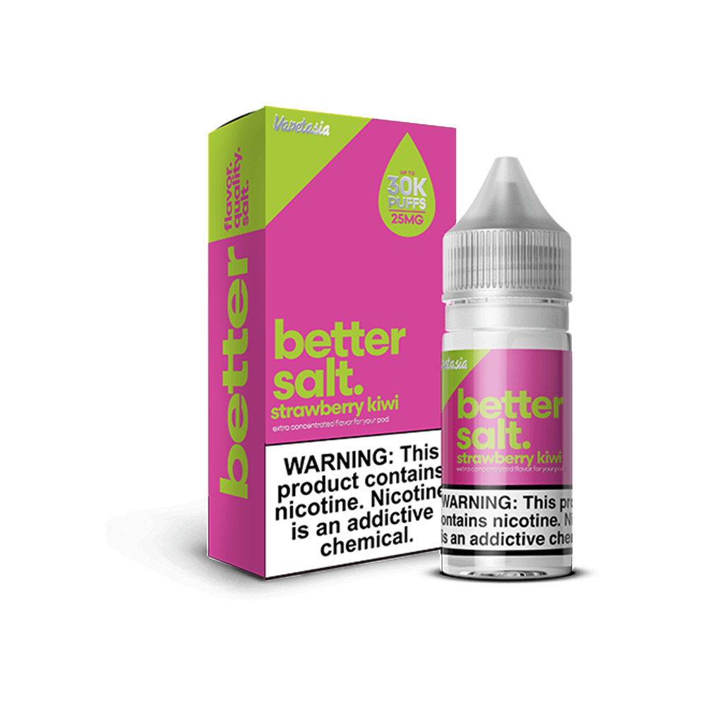 Vapetasia Salt Series E-Liquid | 30k Puffs | 25mg | Better Salt | Strawberry Kiwi with packaging