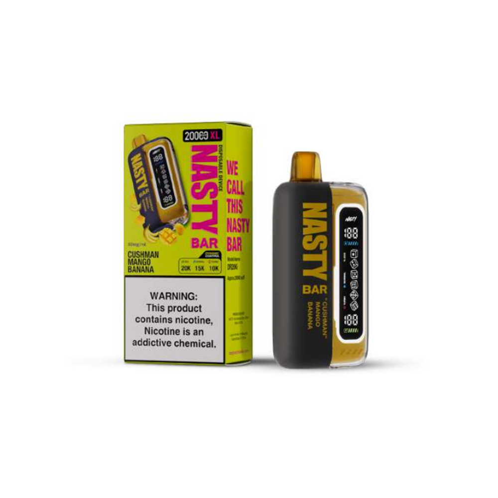 Nasty Bar XL Disposable | 20000 Puffs | 17mL | 50mg | MOQ 5 | Cushman Mango Banana with packaging