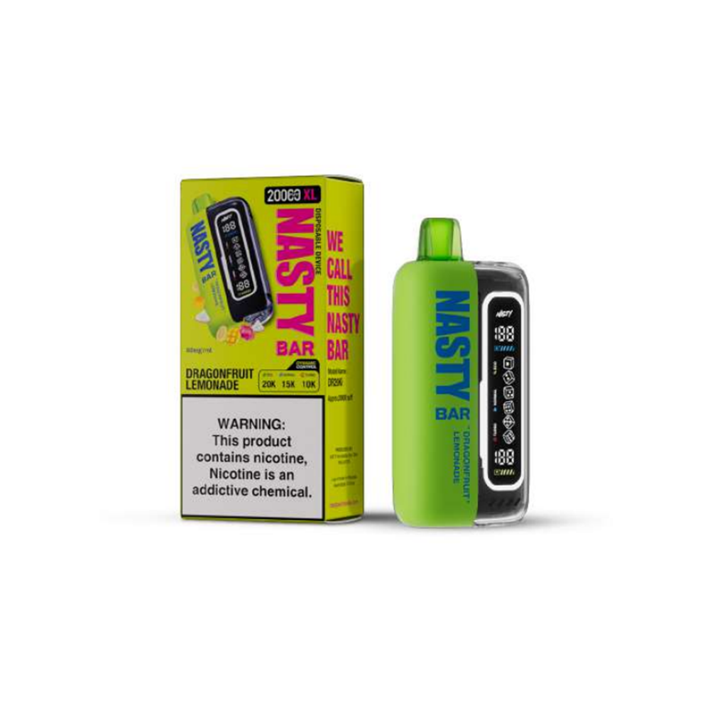 Nasty Bar XL Disposable | 20000 Puffs | 17mL | 50mg | MOQ 5 | Dragonfruit Lemonade with packaging