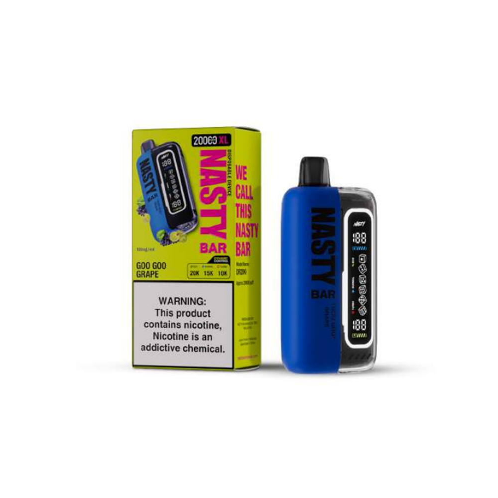 Nasty Bar XL Disposable | 20000 Puffs | 17mL | 50mg | MOQ 5 | Goo Goo Grape with packaging