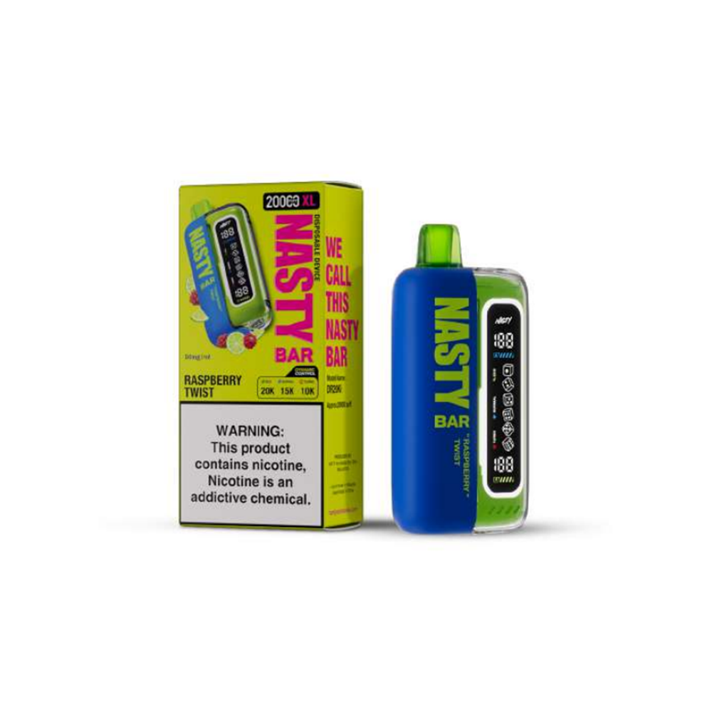 Nasty Bar XL Disposable | 20000 Puffs | 17mL | 50mg | MOQ 5 | Raspberry Twist with packaging