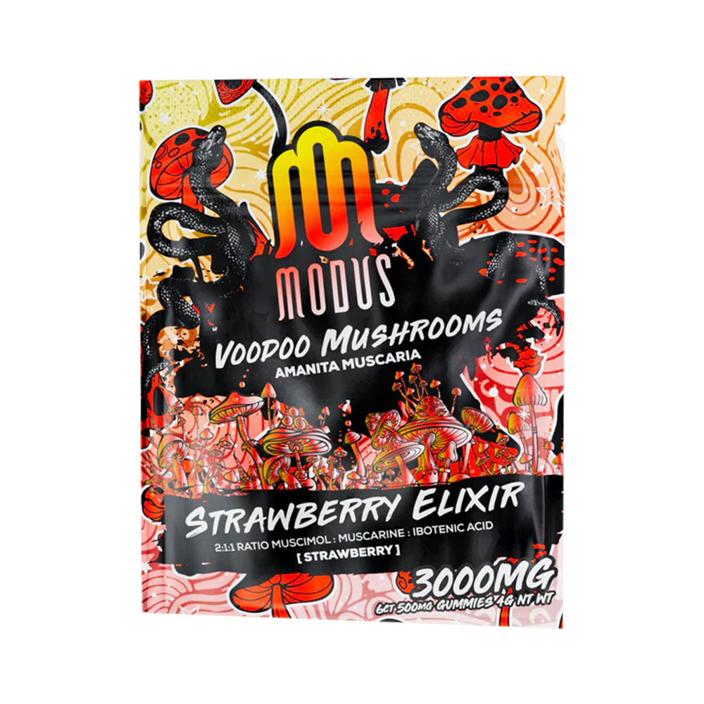 Modus Amanita Voodoo Mushrooms Gummies (3000mg 6ct Pouch) | Strawberry Elixer