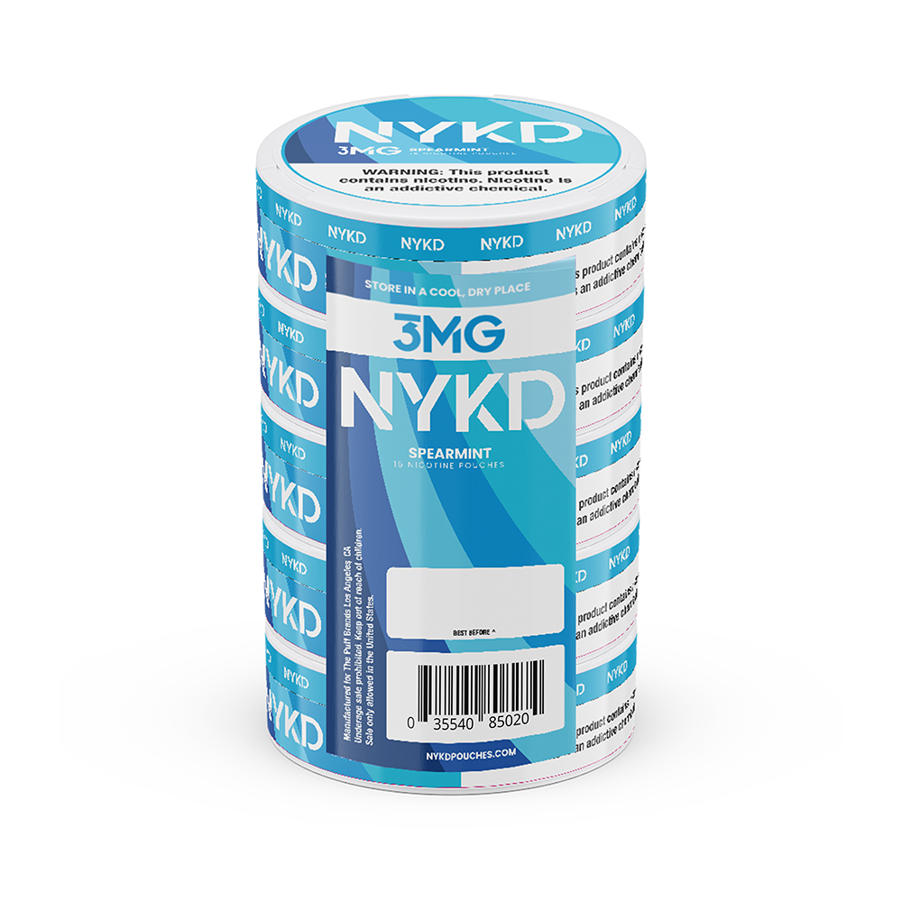 NYKD Nicotine Pouches (20ct Can)(5-Can Pack) | Spearmint
