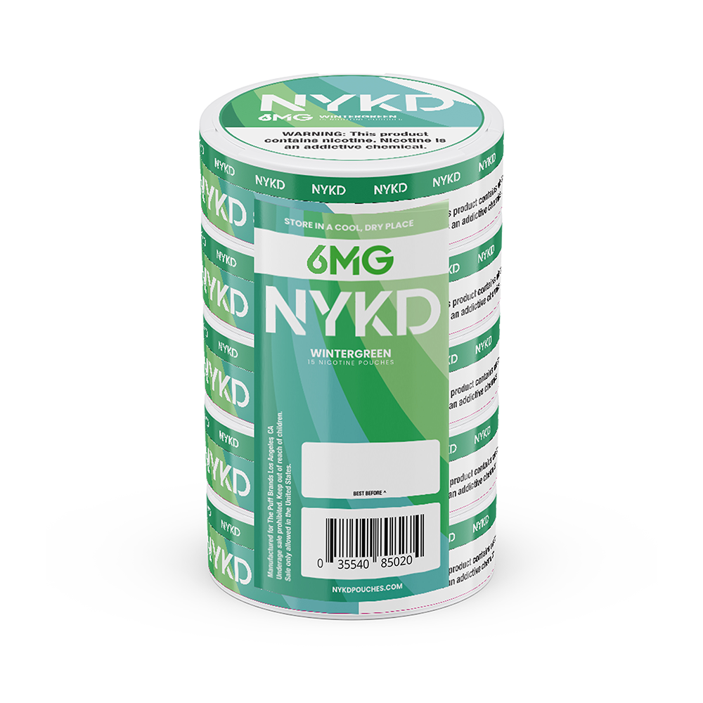 NYKD Nicotine Pouches (20ct Can)(5-Can Pack) | Wintergreen