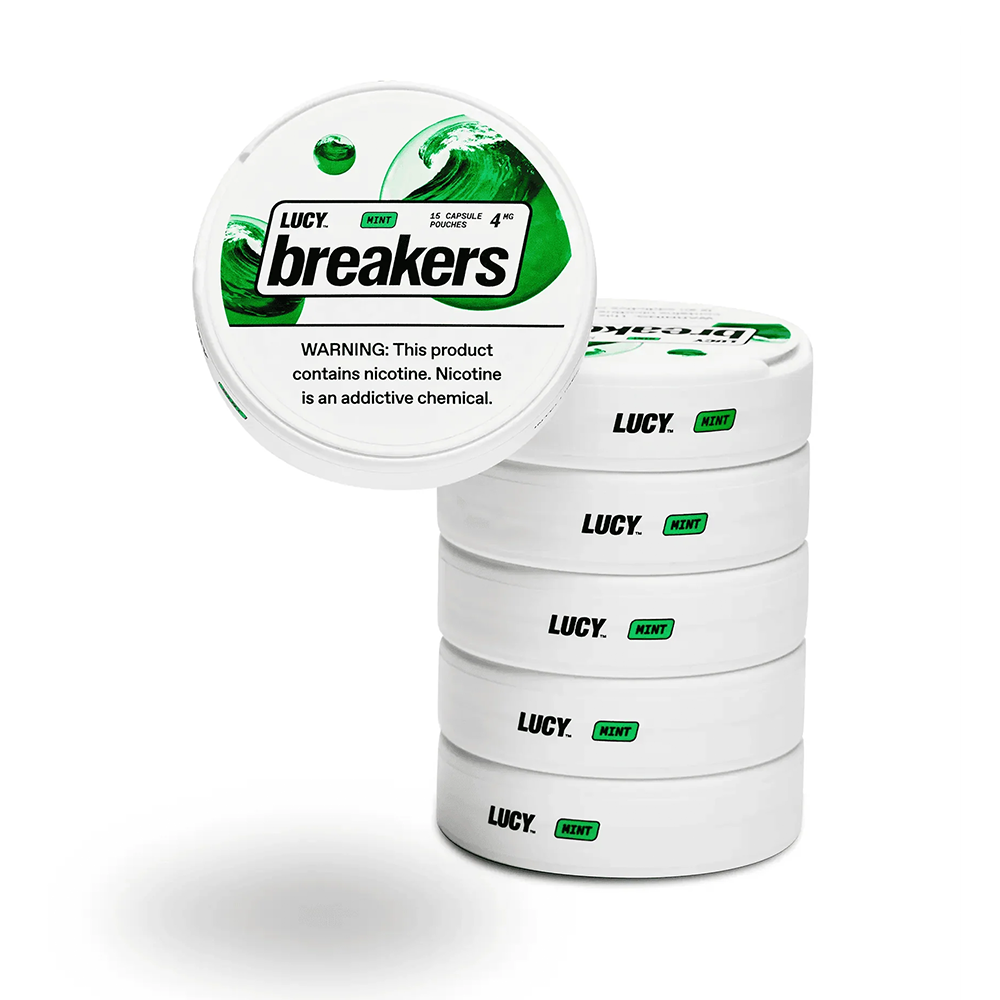 Lucy Nicotine Capsule Pouches (15ct Can)(5-Can Pack) | Mint