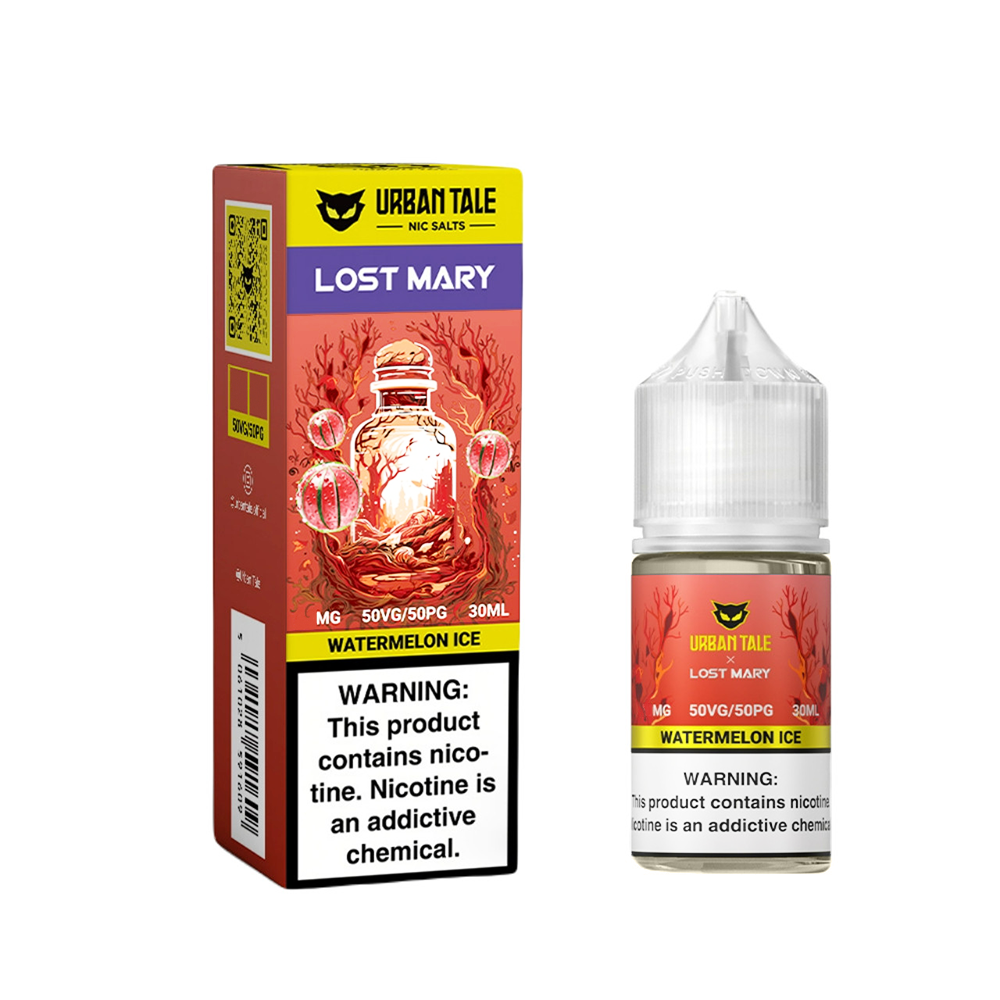 Urban Tale Lost Mary Salt Series E-Liquid 30mL (Salt Nic)-Watermelon Ice with packaging
