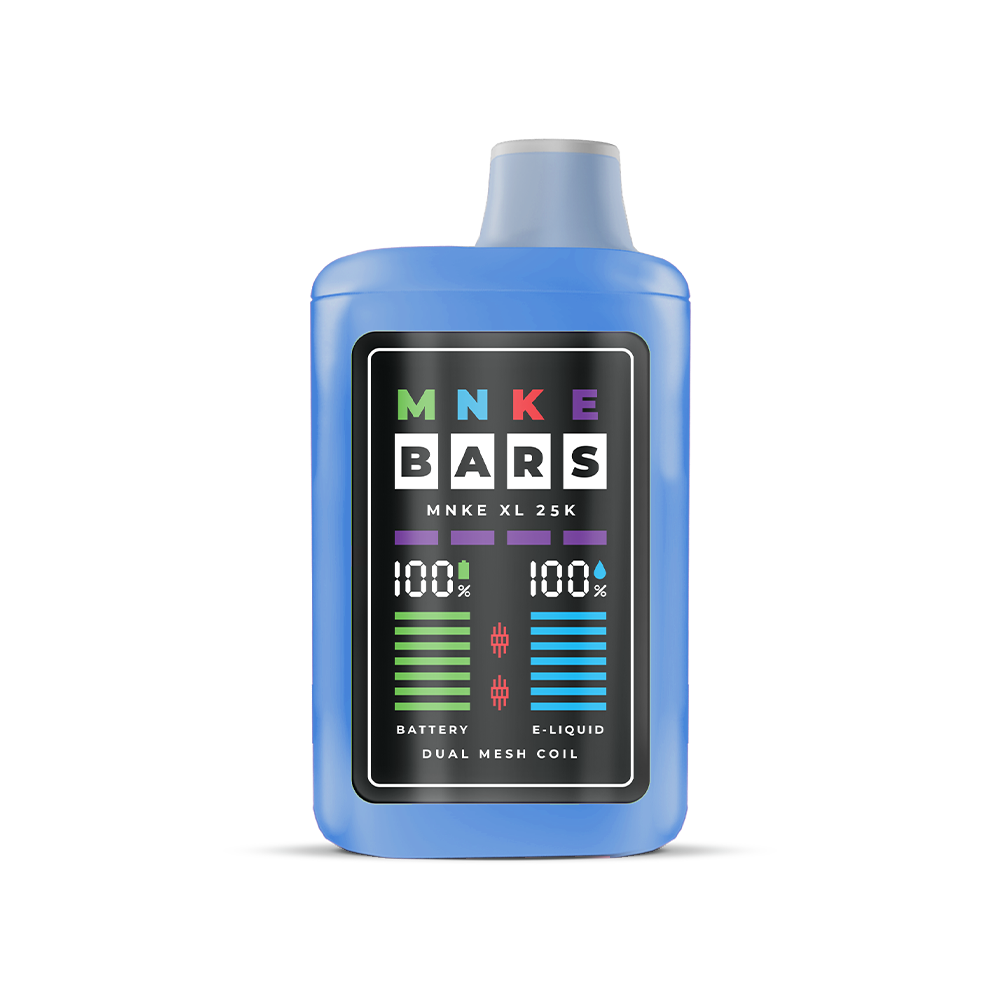 MNKE Bars XL ZERO Disposable | 25000 Puffs | 18mL | 0mg | MOQ 5 | Blue Razz Iced