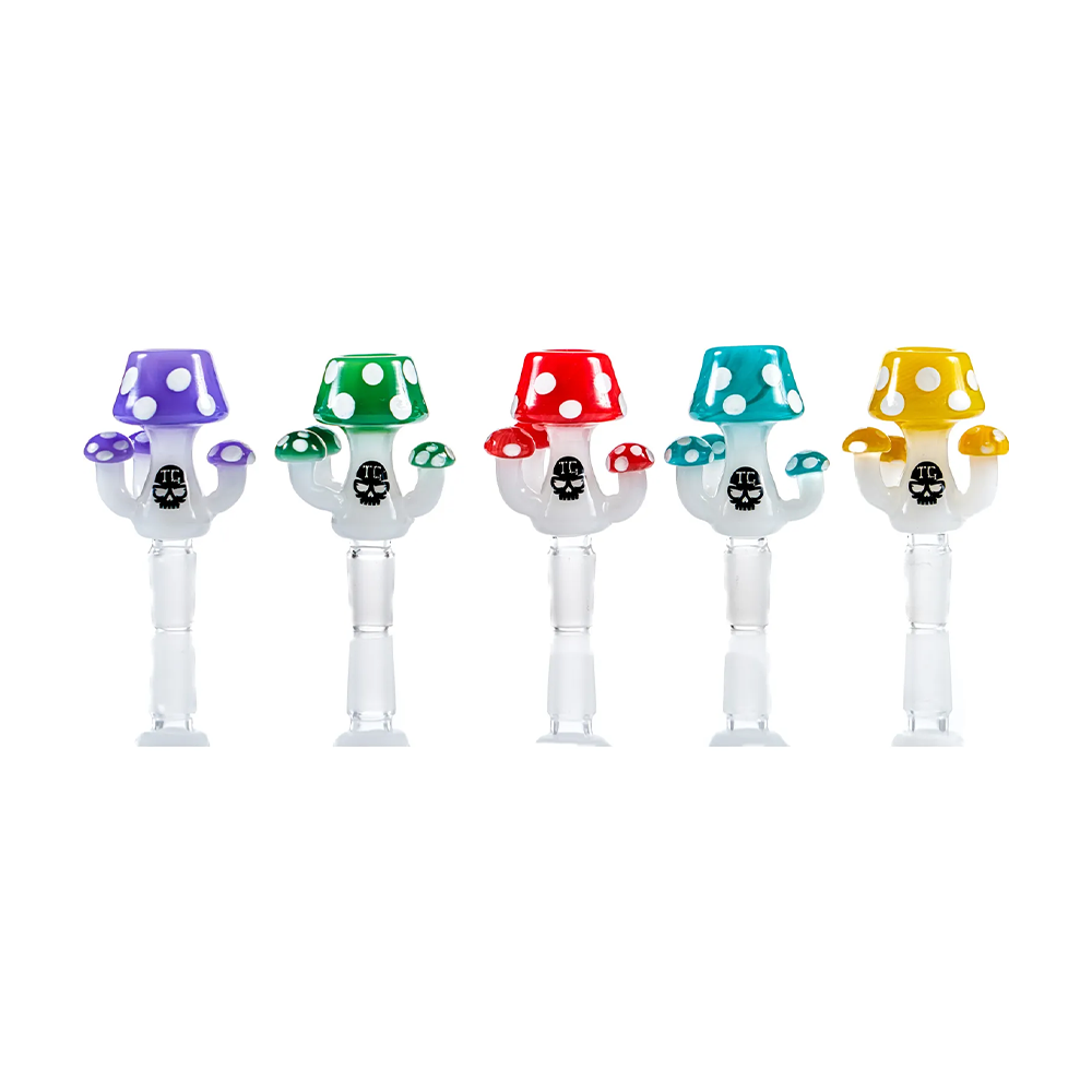 MKGlass TXBL7 Toxic Mushroom Bowl 14mm (5-pack) - Assorted