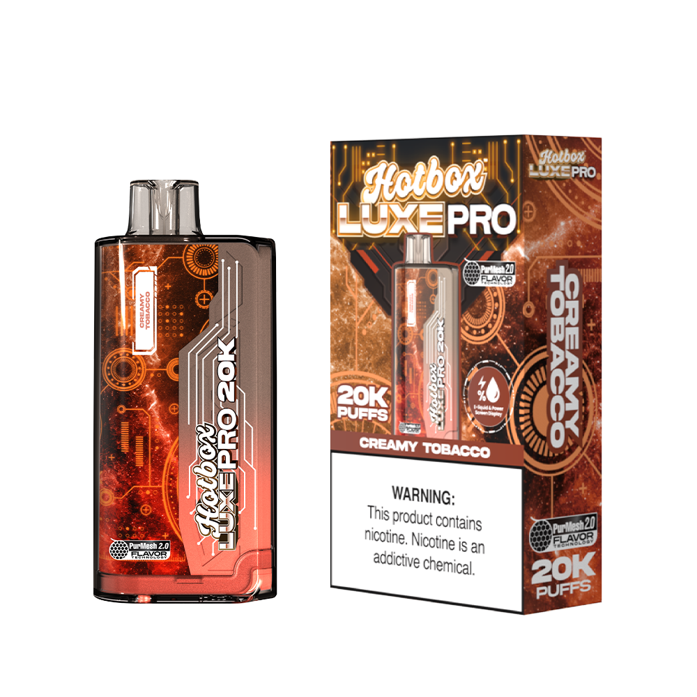 Puff Labs Hotbox Luxe Pro Disposable | 20000 Puffs | 22mL | 50mg | MOQ 5 | Creamy Tobacco