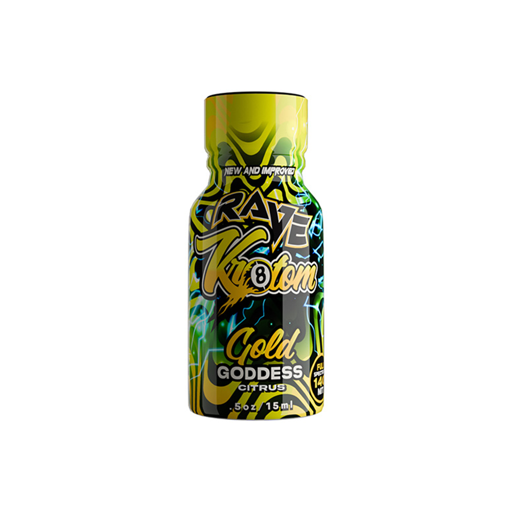 Rave Kratom Liquid Shot 120mg - Gold Goddess