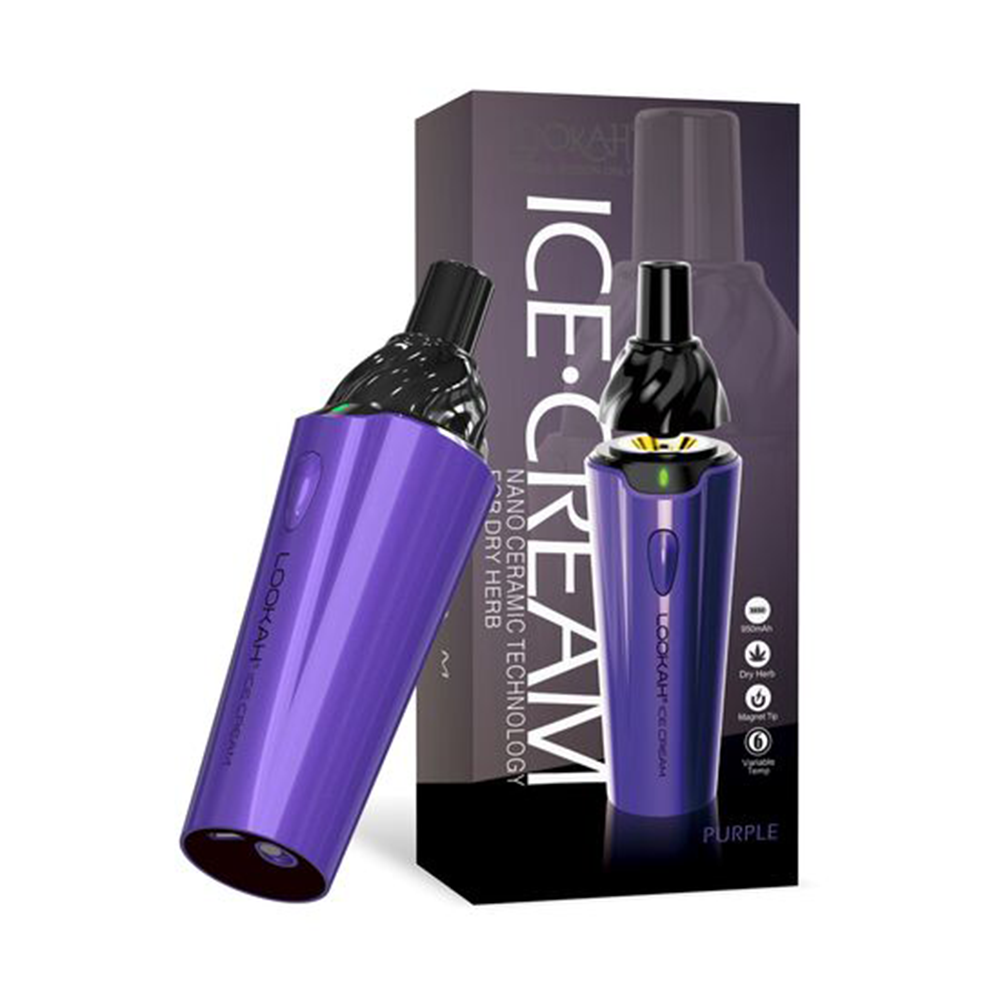 Lookah Icecream Dry Herb Vaporizer - Purple