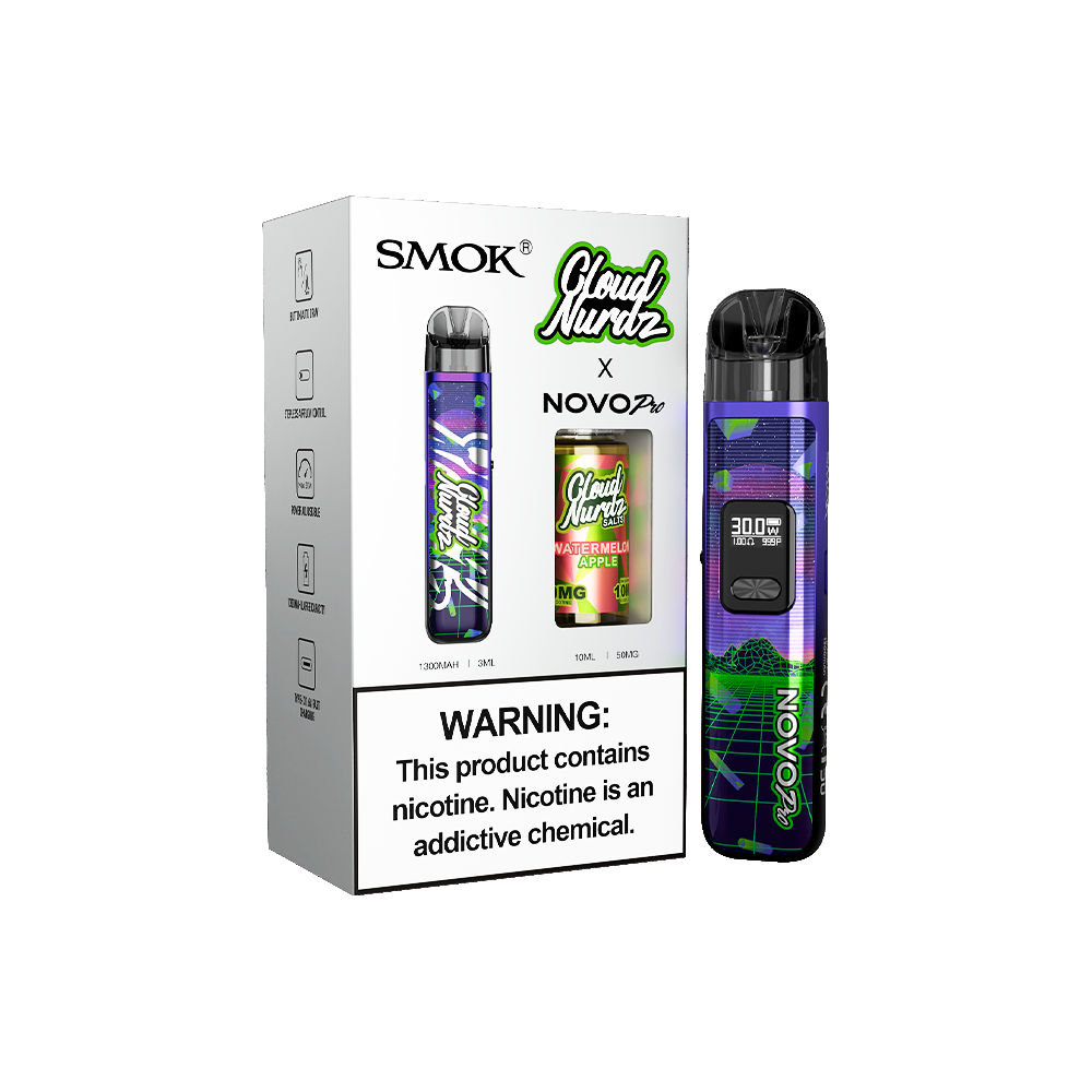 Collab Bundle – SMOK Novo Pro Device + Daddy’s Vapor 10mL Juice - Watermelon Apple with packaging