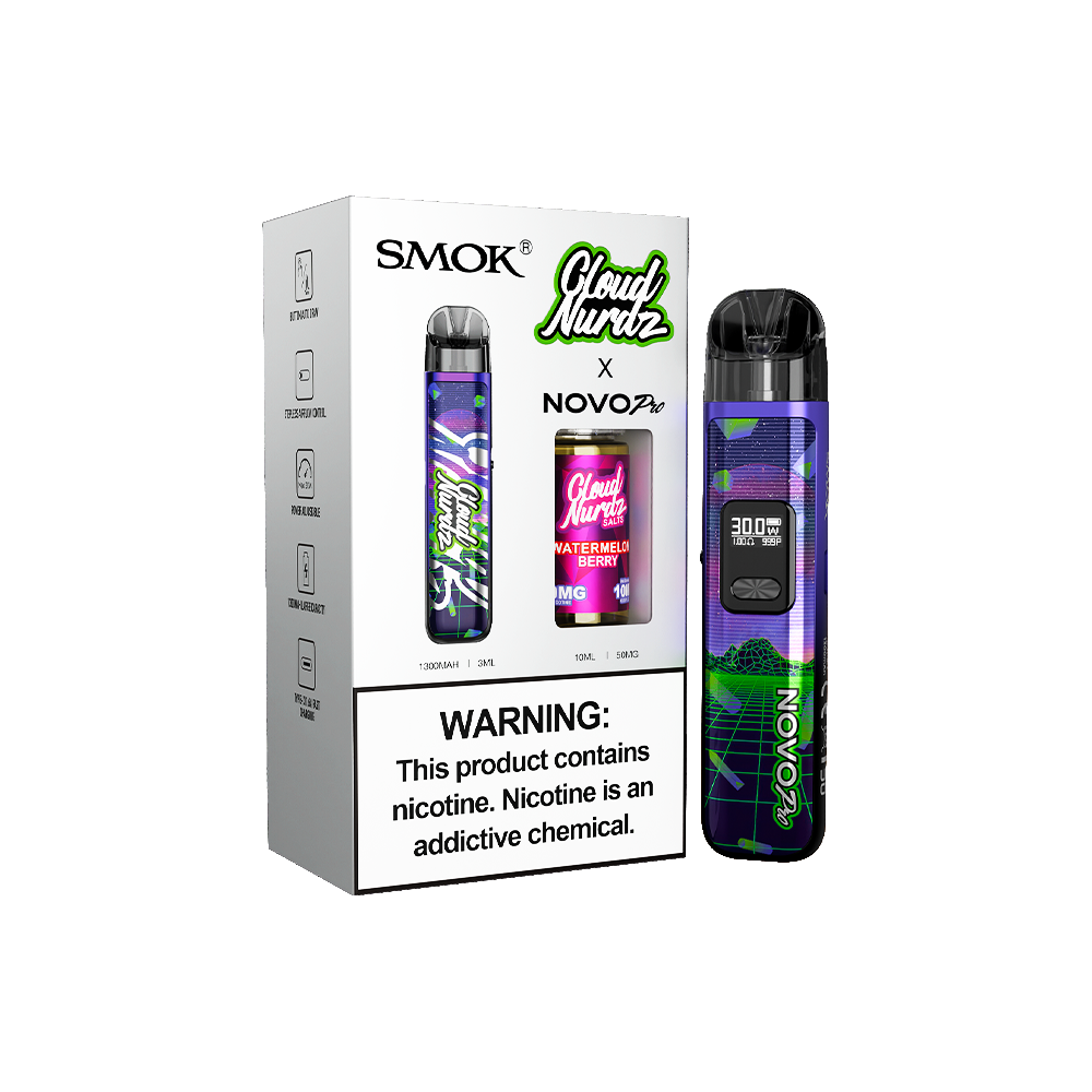 Collab Bundle – SMOK Novo Pro Device + Daddy’s Vapor 10mL Juice - Watermelon Berry with packaging