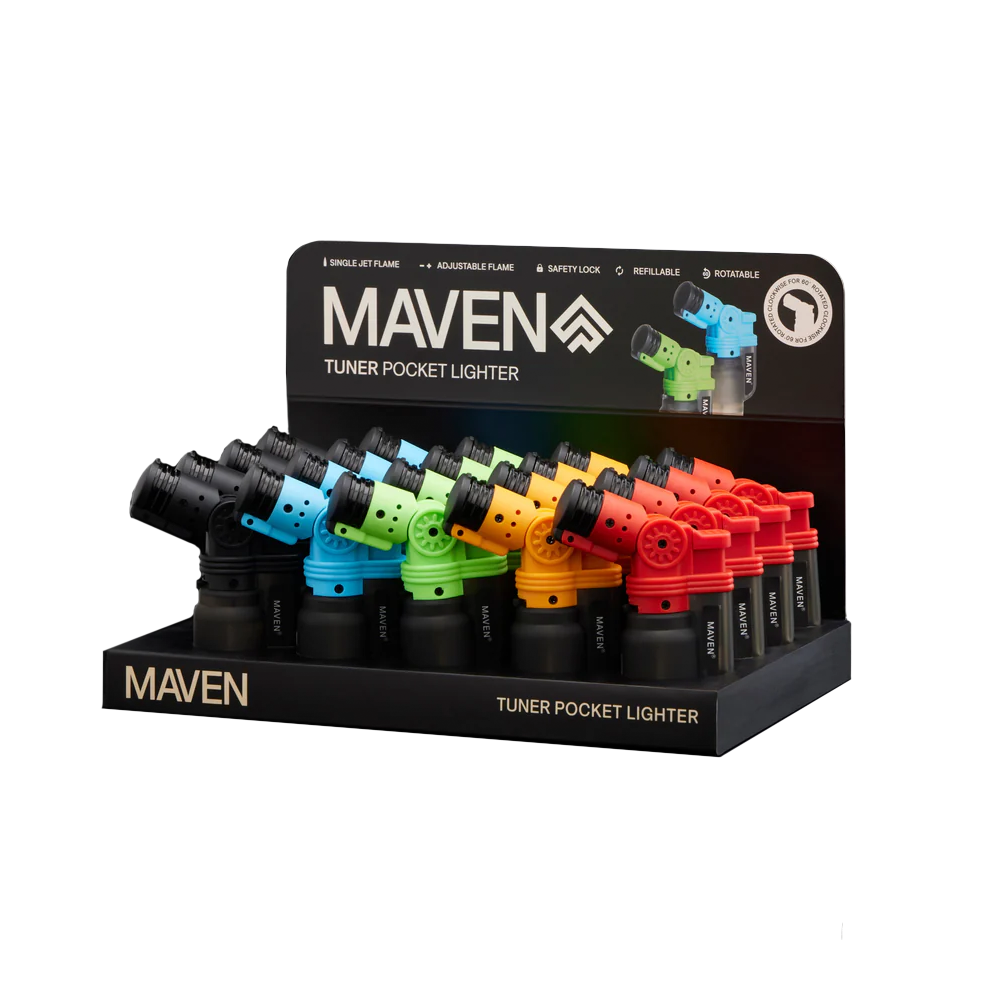 Maven Turner Torch Lighter (20pc Display) - Assorted Colors