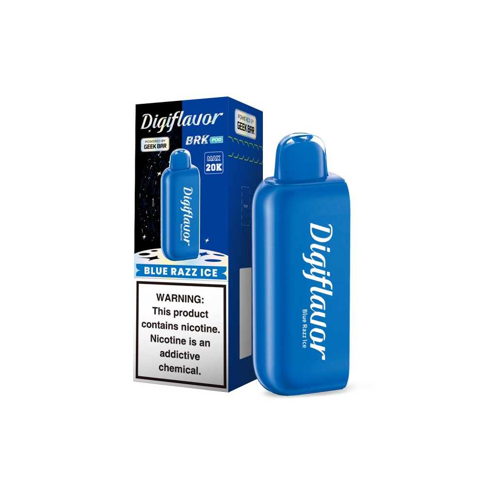 Geek Bar Digi Flavor BRK Pods | 20000 Puff | 12mL | 50mg | (Pod Only) | MOQ 5 | Blue Razz Ice with packaging
