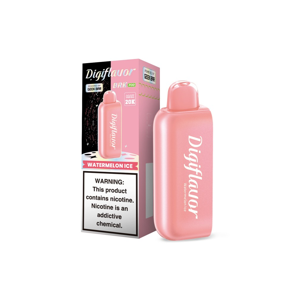 Geek Bar Digi Flavor BRK Pods | 20000 Puff | 12mL | 50mg | (Pod Only) | MOQ 5 | Watermelon Ice with packaging