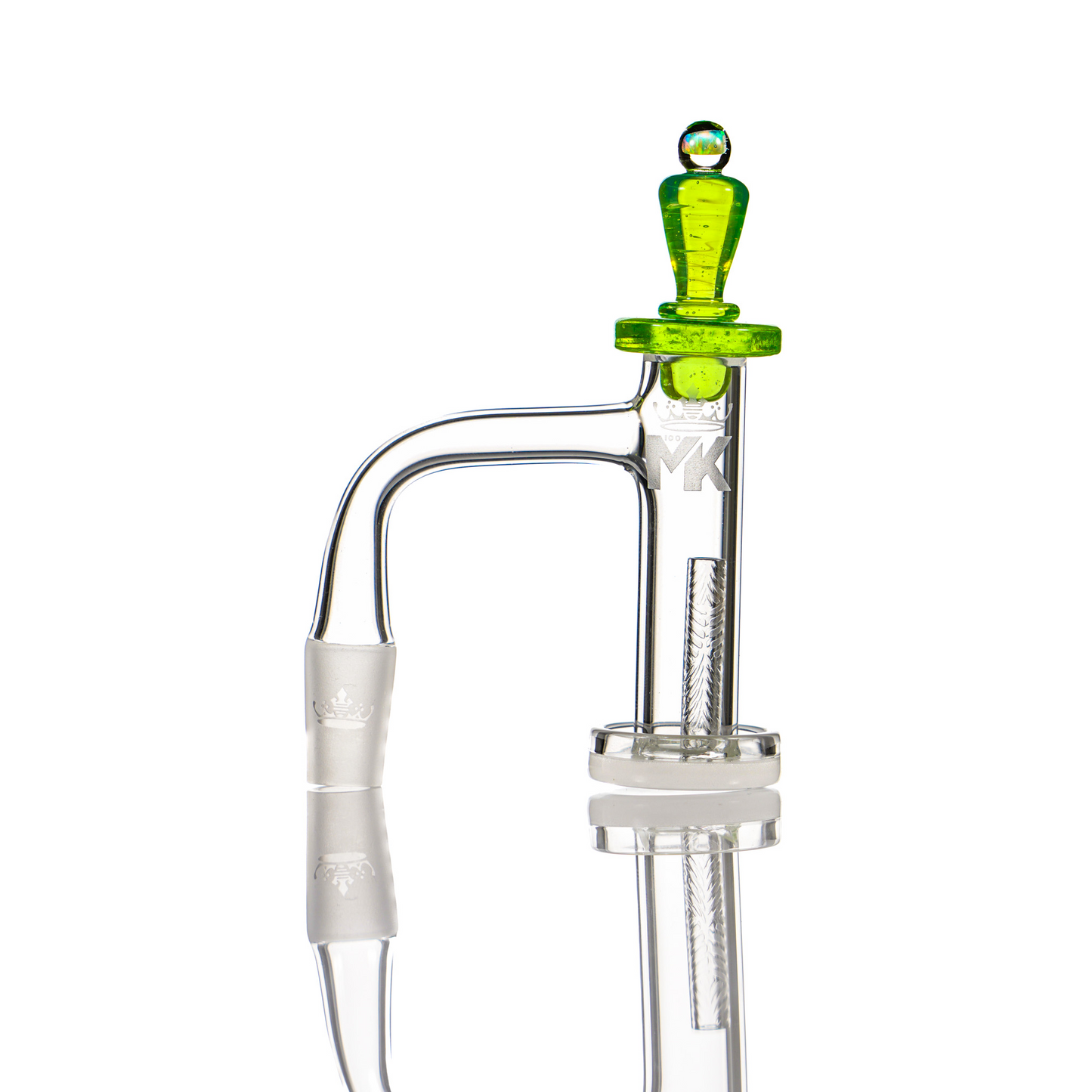 MKGlass MKQB22 XL White Bottom Glass Banger | Purple