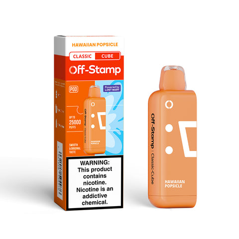 Off Stamp X Cube Disposable POD | 25000 Puff | 18mL | 50mg | MOQ 5 | Hawaiian Popsicle with packaging