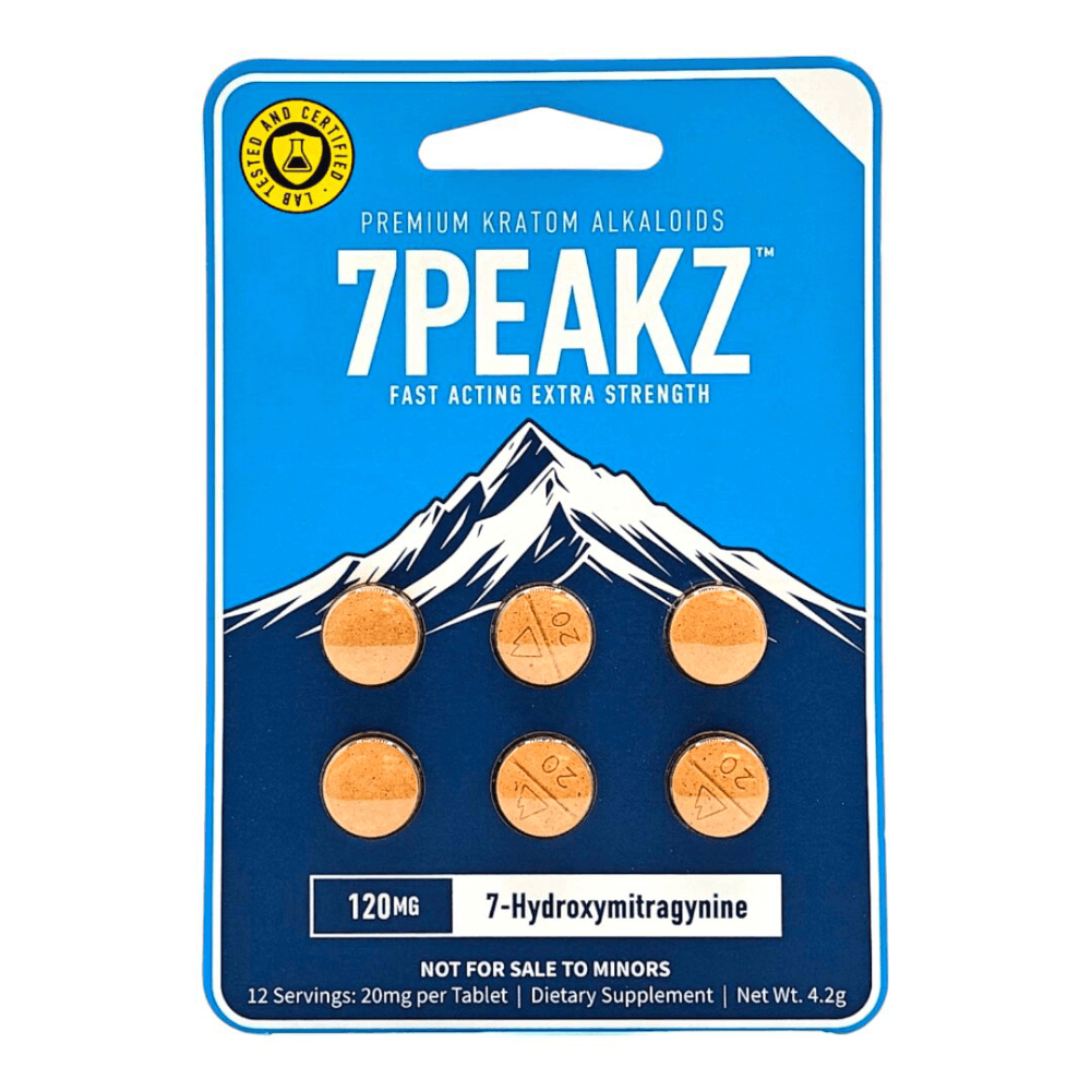 7Peakz Kratom Tablets (120mg 6ct tablet) Fast Acting Extra Strength