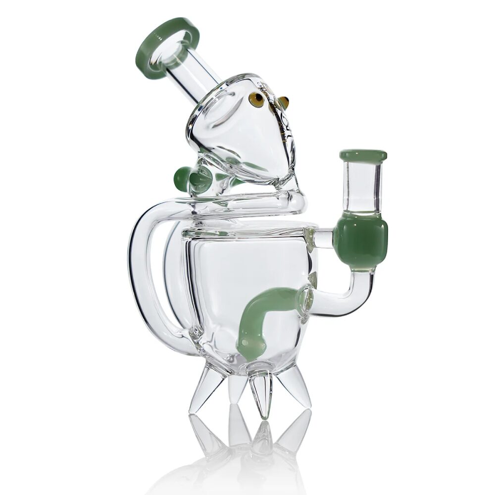 Lookah (Dab Rig) 8″ Recycler Cute Alien Glass Water Pipe (WPC2022) - Green
