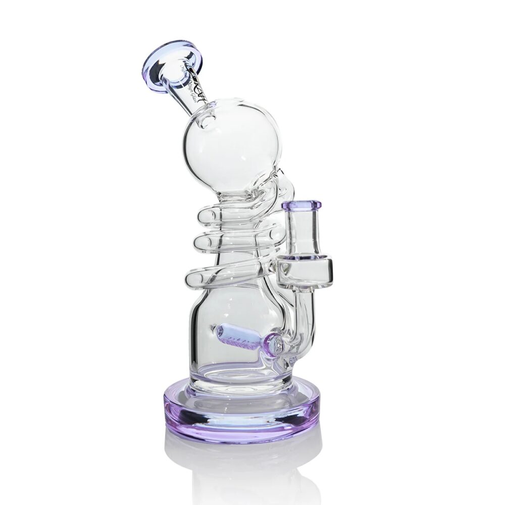 Lookah (Dab Rig) 10″ Recycler Inline Percolator Water Pipe (WPC2023) - Purple